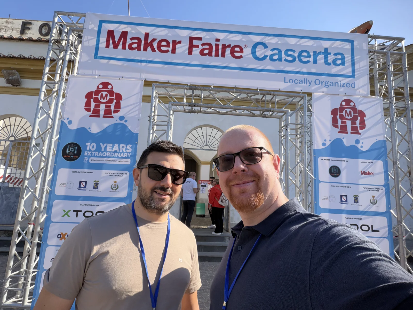 All’ingresso della Maker Faire Caserta 2026.