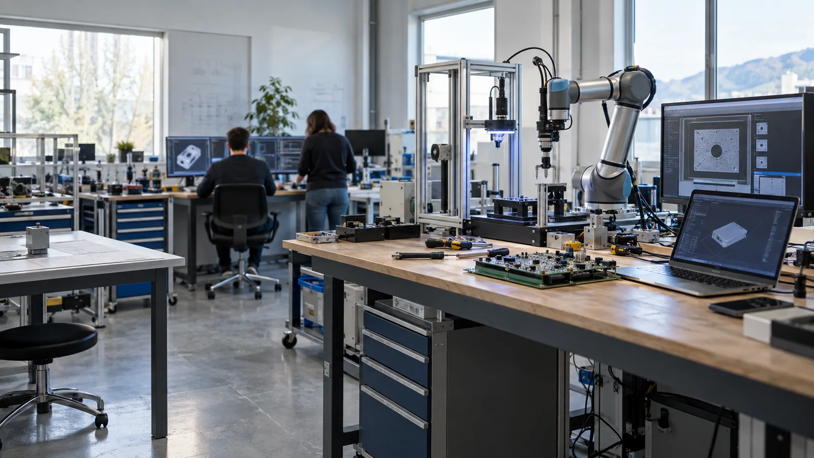 Il laboratorio IntelliZen con robot, sistemi di visione e postazioni di progettazione