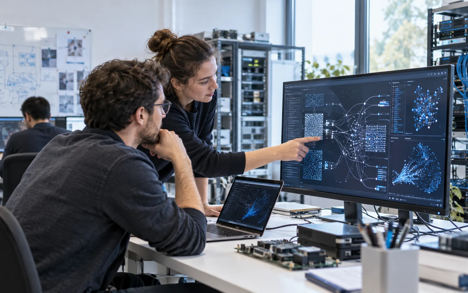 Team IntelliZen durante una sessione di lavoro su IA e infrastruttura digitale